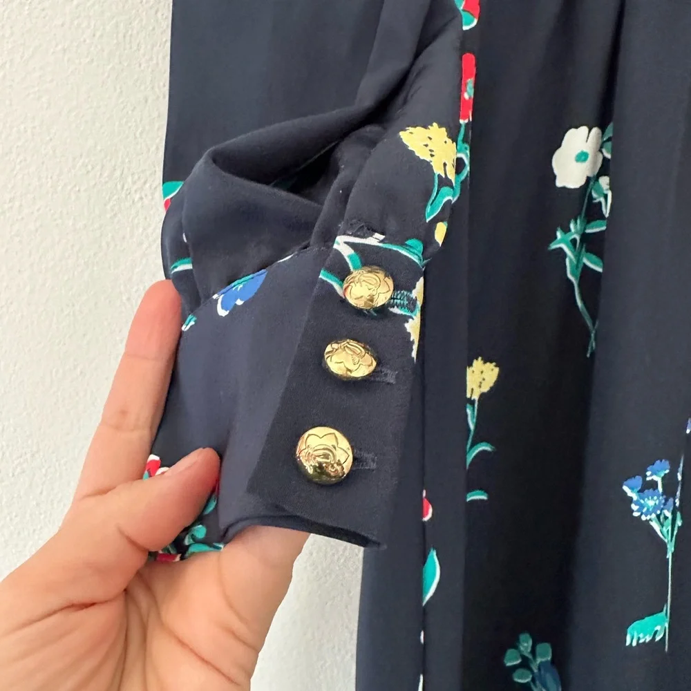 Draper James Navy & Floral Dress - Picture 3 of 11